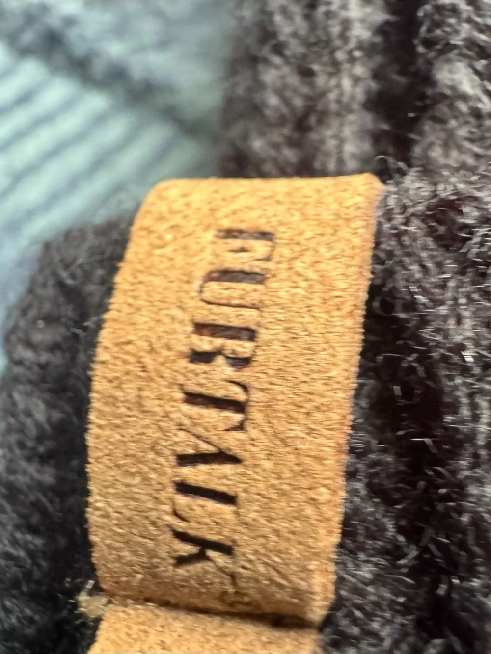 Black Knit Pom Beanie Hat - Women